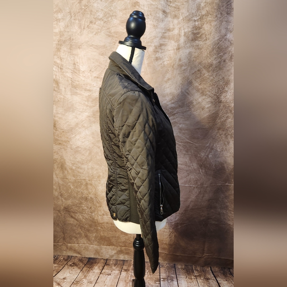 Massimo Dutti Quilted Jacket – Brown/Dark Olive – Size S - Picture 4 of 13